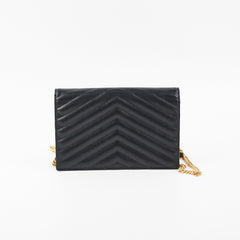 ITEM 8 - Saint Laurent Envelope Wallet On Chain WOC Black