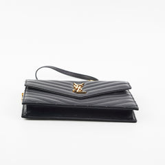 ITEM 8 - Saint Laurent Envelope Wallet On Chain WOC Black