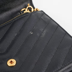 ITEM 8 - Saint Laurent Envelope Wallet On Chain WOC Black