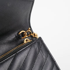 ITEM 8 - Saint Laurent Envelope Wallet On Chain WOC Black