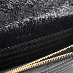 ITEM 8 - Saint Laurent Envelope Wallet On Chain WOC Black