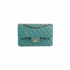 Chanel Classic Flap Small Lambskin Turquoise Green (Microchipped)