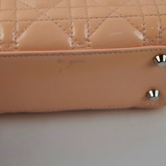 Christian Dior Mini Patent Lady Dior Peach Bag
