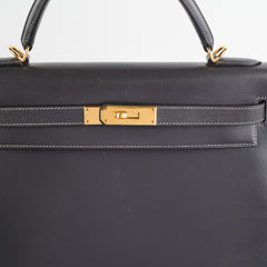 Hermes Kelly 32 Box Graphite Stamp E Square (2001)