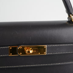 Hermes Kelly 32 Box Graphite Stamp E Square (2001)