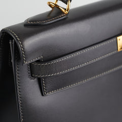 Hermes Kelly 32 Box Graphite Stamp E Square (2001)