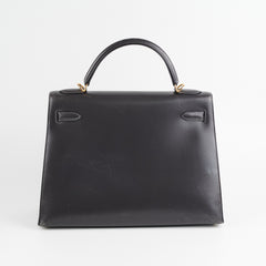 Hermes Kelly 32 Box Graphite Stamp E Square (2001)