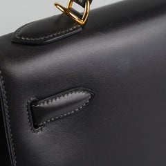 Hermes Kelly 32 Box Graphite Stamp E Square (2001)