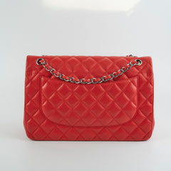 Chanel Jumbo Lambskin Red