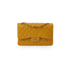 Chanel Classic Jumbo Flap Caviar Yellow - Series 21