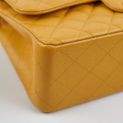 Chanel Classic Jumbo Flap Caviar Yellow - Series 21