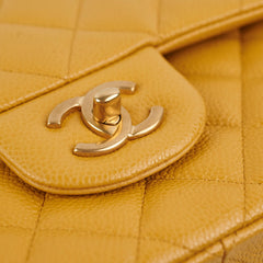 Chanel Classic Jumbo Flap Caviar Yellow - Series 21