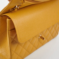 Chanel Classic Jumbo Flap Caviar Yellow - Series 21