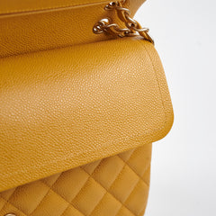 Chanel Classic Jumbo Flap Caviar Yellow - Series 21