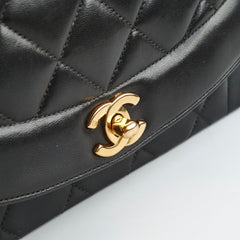 Chanel Small Vintage Diana Lambskin Black