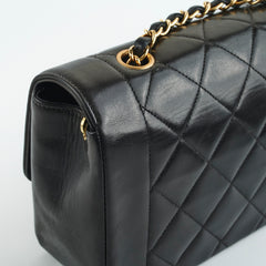 Chanel Small Vintage Diana Lambskin Black