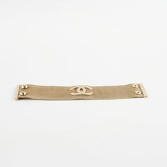 Chanel CC Logo Gold Cuff Bracelet 17cm