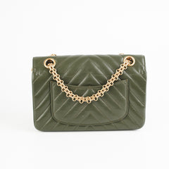 Chanel Mini 2.55 Chevron Reissue Khaki Green (Microchipped)