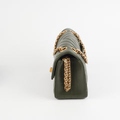 Chanel Mini 2.55 Chevron Reissue Khaki Green (Microchipped)