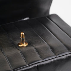 Chanel Vintage Lambskin Vertical Flap Bag Black