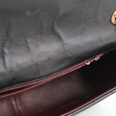 Chanel Vintage Lambskin Vertical Flap Bag Black