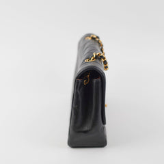Chanel Vintage Medium Diana Lambskin Black Bag