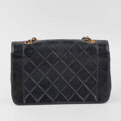 Chanel Vintage Medium Diana Lambskin Black Bag