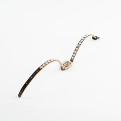 Gucci Logo Rhinestone Black Choker