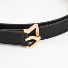 Hermes Pop H 15 Belt Black/Rose Gold Epsom 85 CM