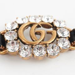Gucci Logo Rhinestone Black Choker