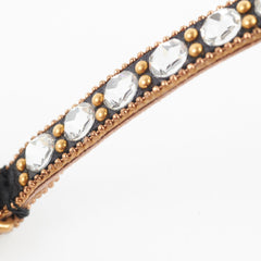 Gucci Logo Rhinestone Black Choker