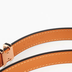 Hermes Pop H 15 Belt Black/Rose Gold Epsom 85 CM