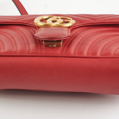 Gucci Marmont Small Red Shoulder Bag