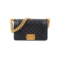 Chanel Caviar Small Boy Black (Microchip) HOLD CV