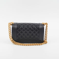 Chanel Caviar Small Boy Black (Microchip) HOLD CV