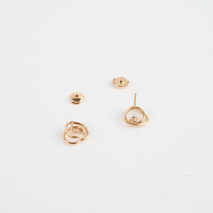 Hermes Boutons D'Oreilles Vertige Coeur TPM Pink Gold