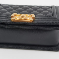 Chanel Caviar Small Boy Black (Microchip) HOLD CV