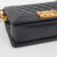 Chanel Caviar Small Boy Black (Microchip) HOLD CV