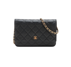 Chanel Wallet On Chain WOC Caviar Crossbody Bag Black - 22 series