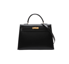 Hermes Kelly 35 Box Calf Noir - Stamp V Circle 1992
