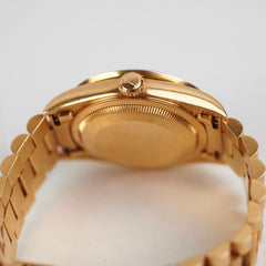 Rolex 36mm President 18k Yellow Gold with Aftermarket Diamonds Watch