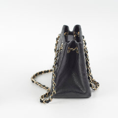 Chanel 22S Mini Bucket Bag Caviar Black Microchip 2023