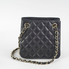 Chanel 22S Mini Bucket Bag Caviar Black Microchip 2023