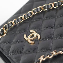 Chanel 22S Mini Bucket Bag Caviar Black Microchip 2023