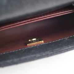 Chanel Coco Handle Mini Caviar Black lizard embossed handle