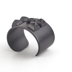 Hermes Collier De Chien Aluminium Bracelet Noir