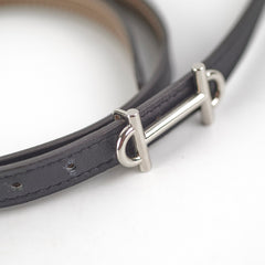 Hermes Gamma Reversible Belt 75cm Noir/Etoupe