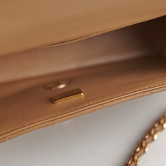 Chanel 22B Top Handle Mini Rectangular Dark Beige Microchip