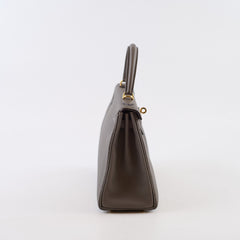 Hermes Kelly 25 Gris Etain Togo Gold Hardware Z Stamp