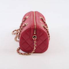 Chanel Mini Bowling Bag Caviar Red